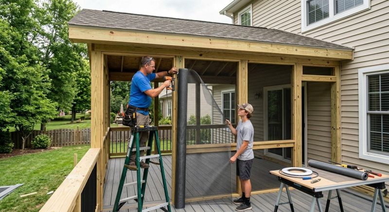 Porch Enclosure Installation in Austin, TX