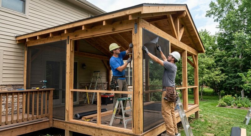Porch Enclosure Installation in Charlotte, NC